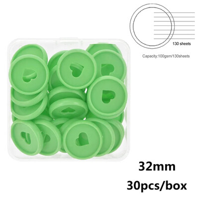 32 mm seeneauguga kettaköitmiskettad köitmisrõngad Macaron Color plastikust rõngas sülearvuti planeerija rõngasköitja köitmistarvikud