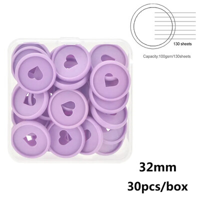 32 mm seeneauguga kettaköitmiskettad köitmisrõngad Macaron Color plastikust rõngas sülearvuti planeerija rõngasköitja köitmistarvikud