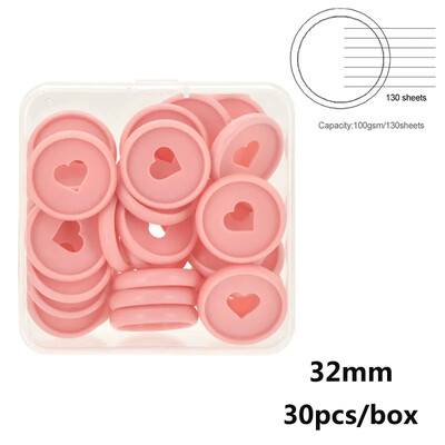 32 mm seeneauguga kettaköitmiskettad köitmisrõngad Macaron Color plastikust rõngas sülearvuti planeerija rõngasköitja köitmistarvikud