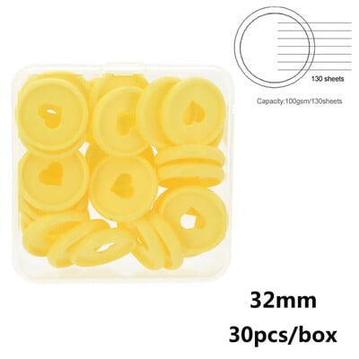 32 mm seeneauguga kettaköitmiskettad köitmisrõngad Macaron Color plastikust rõngas sülearvuti planeerija rõngasköitja köitmistarvikud