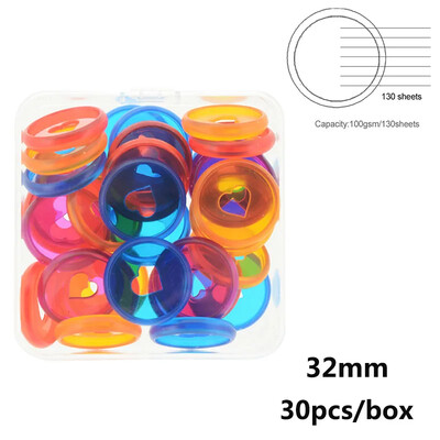 32 mm seeneauguga kettaköitmiskettad köitmisrõngad Macaron Color plastikust rõngas sülearvuti planeerija rõngasköitja köitmistarvikud
