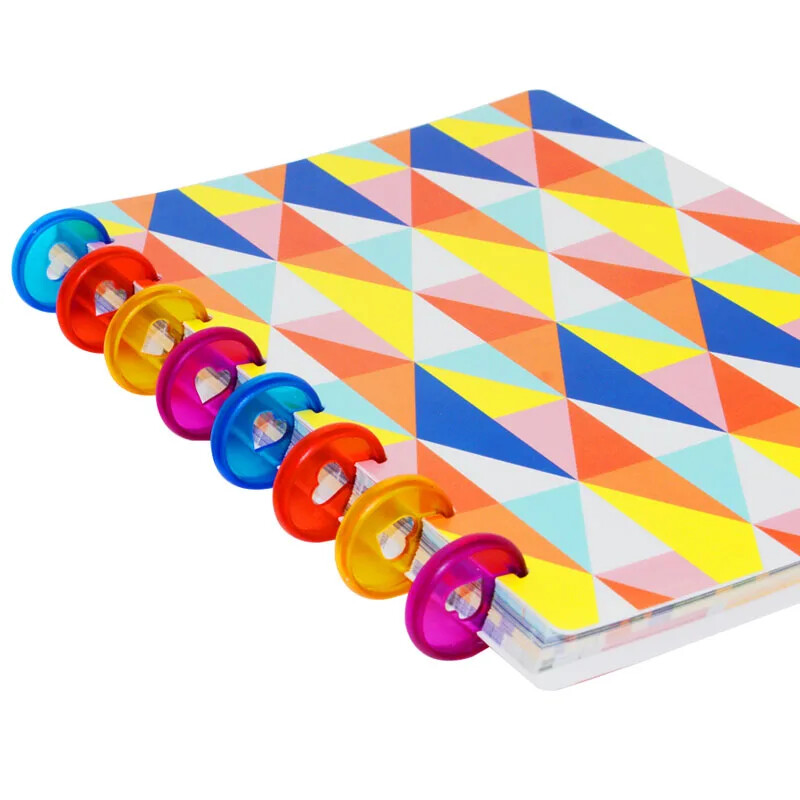 32 mm seeneauguga kettaköitmiskettad köitmisrõngad Macaron Color plastikust rõngas sülearvuti planeerija rõngasköitja köitmistarvikud