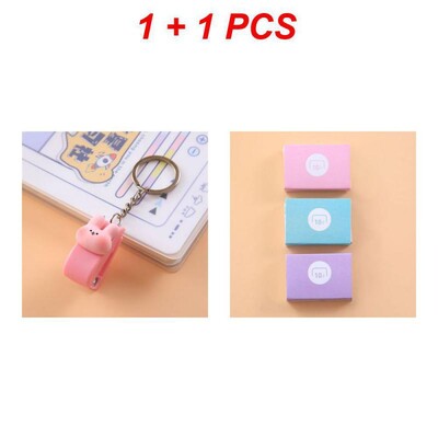 1/2PC Crtani slatki mini klamerica Prijenosni No.10 Staples Alati za uvez Uredski pribor Školski organizator kartoteka Pribor Push Clip