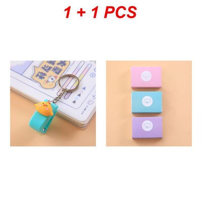 1/2PC Crtani slatki mini klamerica Prijenosni No.10 Staples Alati za uvez Uredski pribor Školski organizator kartoteka Pribor Push Clip