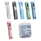 Ručni dozator spajalica za papir Kapacitet 40-50 listova Uvez bez oštećenja, metalne stezaljke za papir za višekratnu upotrebu Stezaljka za fascikle