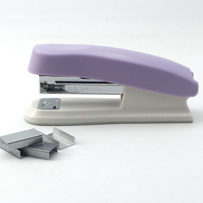 Capsator de birou de culoare macaron, elegant, drăguț, ușor de utilizat și durabil, potrivit pentru capse de 24 mm/26 mm, perfect pentru școală