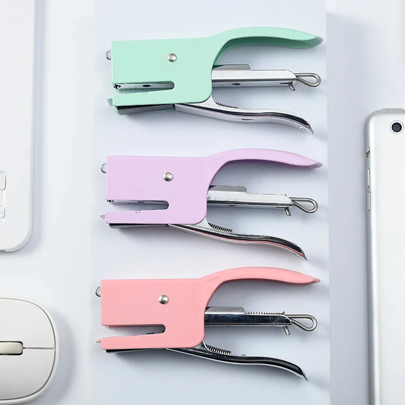 Capsator mic de hârtie Mini 10 #, legătură de cărți, durabil, culori, articole de papetărie, accesorii de birou, modă, rechizite de birou și școlare,