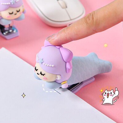 Utilizați 10 # capsator Panda/Astronaut/Dinozaur Mini capsator portabil lung, care economisește muncă, instrument de legare manuală fără efort