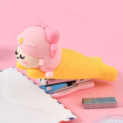Utilizați 10 # capsator Panda/Astronaut/Dinozaur Mini capsator portabil lung, care economisește muncă, instrument de legare manuală fără efort