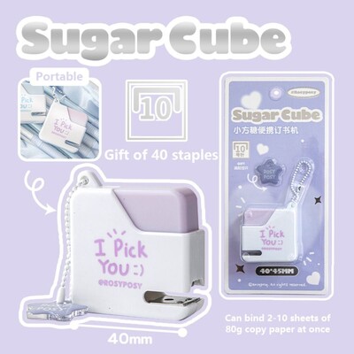 Mada su 40 vnt Nr. 10 kabėmis segtuku Mini nešiojamas be vargo susegimo mašina Spalvotas rankinis įrišimo įrankis Biuro mokykla