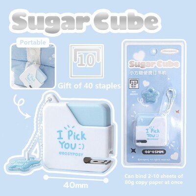 Mada su 40 vnt Nr. 10 kabėmis segtuku Mini nešiojamas be vargo susegimo mašina Spalvotas rankinis įrišimo įrankis Biuro mokykla