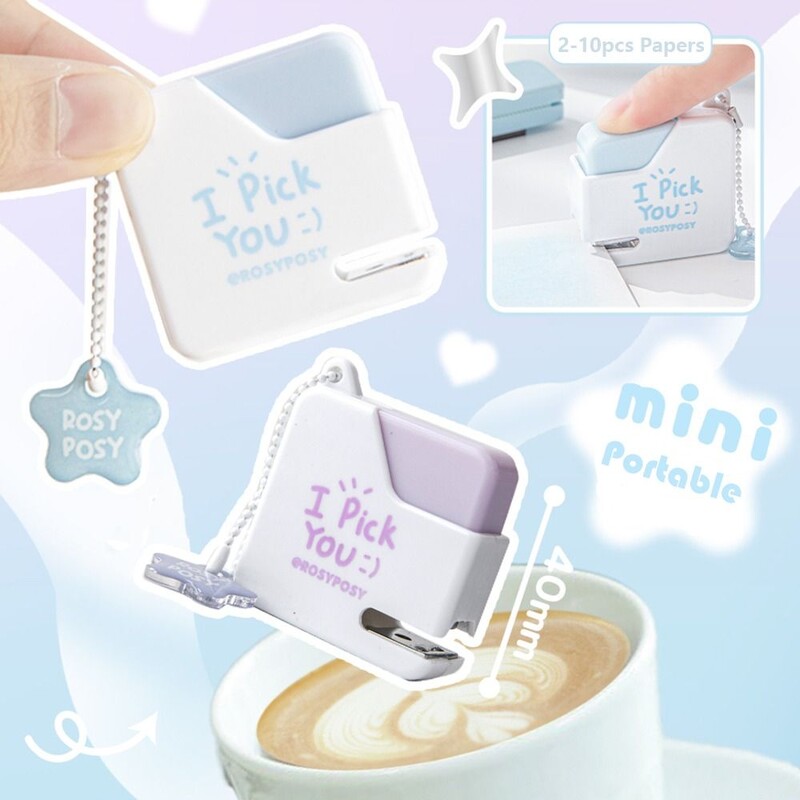 Mada su 40 vnt Nr. 10 kabėmis segtuku Mini nešiojamas be vargo susegimo mašina Spalvotas rankinis įrišimo įrankis Biuro mokykla