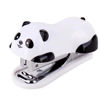 Mini Cute Panda Desktop Συρραπτικό, Συρραπτικό γραφείου, Χωρητικότητα 12 φύλλων, Περιλαμβάνει ενσωματωμένο Remover & 1000PCS No.10