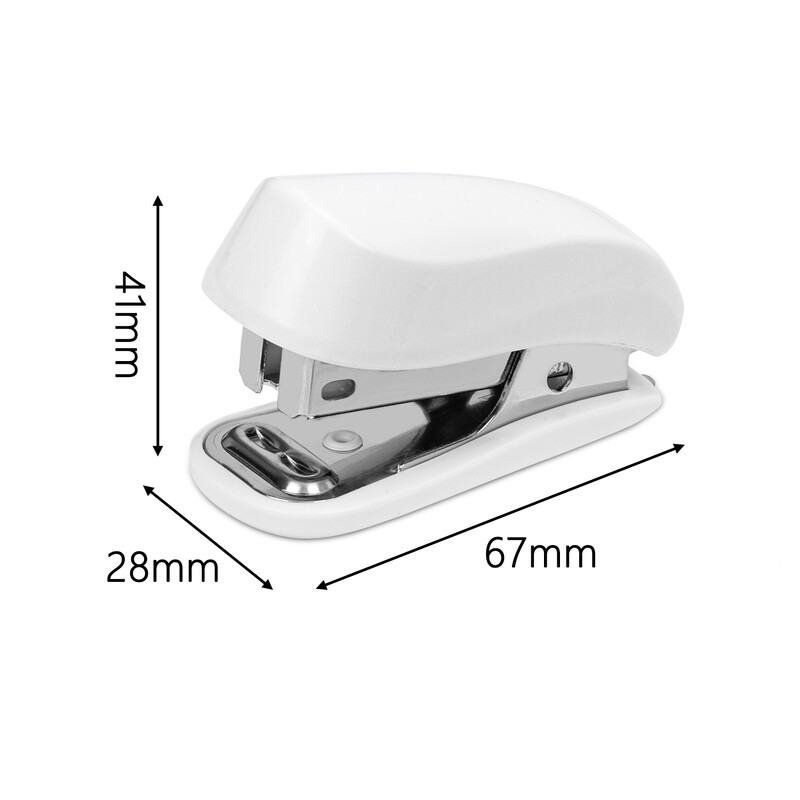 Комплект мини телбод Преносим малък телбод и телбод за подвързване на хартия Студентски канцеларски материали Синьо Розово Бяло