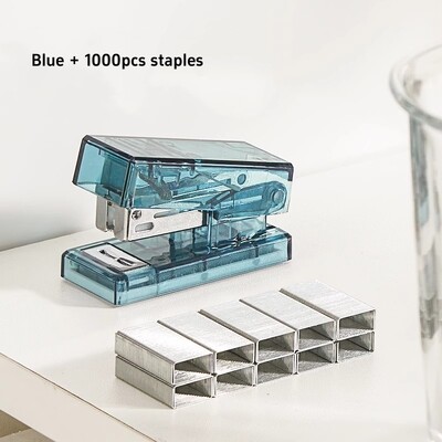 Mini prozirna klamerica u boji 1000 komada 26/6 set spajalica prijenosni uredski alati za uvez u školi F7639