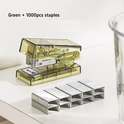 Mini prozirna klamerica u boji 1000 komada 26/6 set spajalica prijenosni uredski alati za uvez u školi F7639