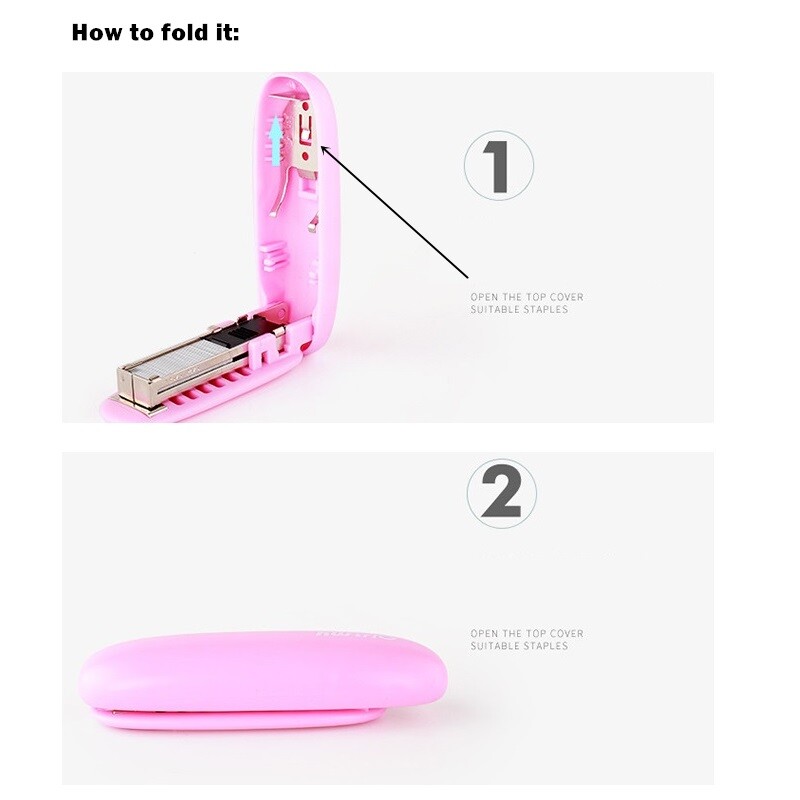 Mini školjkasta sklopiva klamerica, prijenosna veličina, vezivo u boji, 24/6 standardne klamerice, alati za uredsko uvezivanje, škola A7019