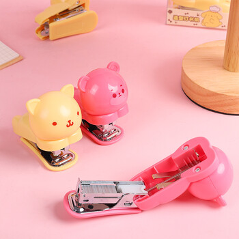 Χαριτωμένο Mini Cartoon Animal Stapler Creative φορητά μηχανήματα βιβλιοδεσίας Σχολικά είδη Αξεσουάρ γραφείου Χαρτικά δώρα