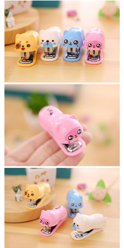 Capsator drăguț pentru câini și pisici 1000 buc mini capsă pentru legarea vopselei Papetarie rechizite școlare de birou grapadoras de oficina f116