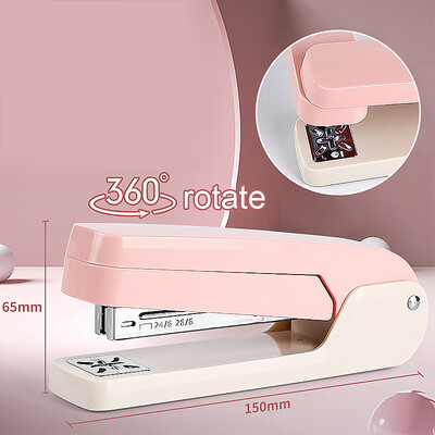 Capsator mare, rotativ de 360 de grade, pentru studenți, la biroul de acasă, mașină de capsat, ambreiaj puternic, extractor de capse de capacitate mare