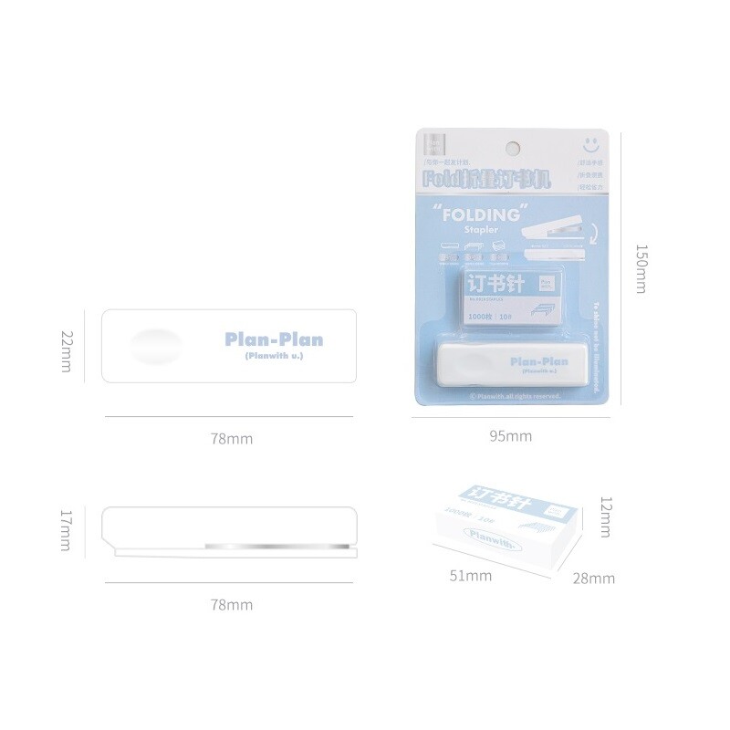 Kokkupandav klammerdaja kaasaskantav valge sinine värviline köitja Kasutage 10 # klambrit kontori köitmistööriistad Kool A7525
