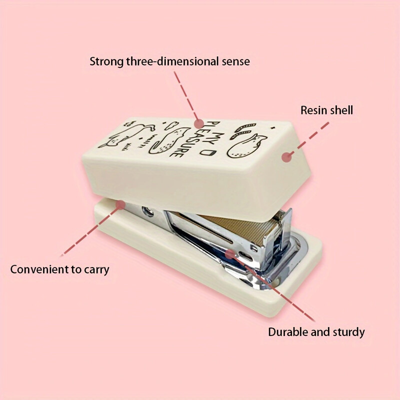 1 мини телбод Мини училищни принадлежности Комплект мини офис консумативи, включително мини телбод, телбод, произволни цветове