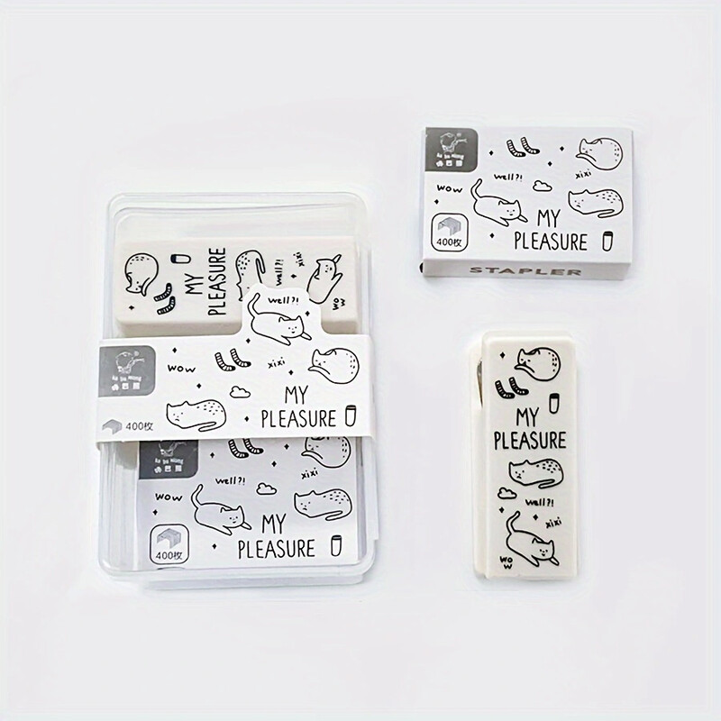 1 мини телбод Мини училищни принадлежности Комплект мини офис консумативи, включително мини телбод, телбод, произволни цветове