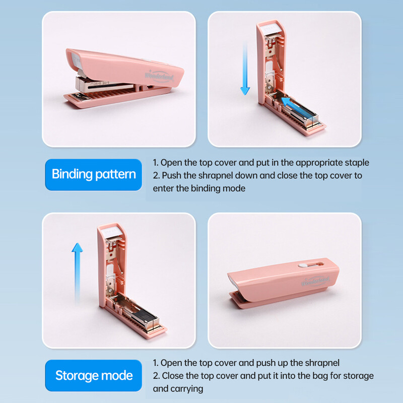 KW-trio безпроблемно настолен телбод Ръчен офис телбод Поддръжка на капацитет 15 листа 24/6 или 26/6 телбод с инструмент за отстраняване на телбоди