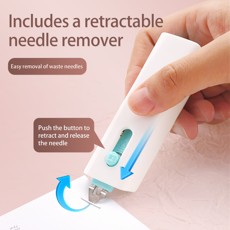 KW-trio безпроблемно настолен телбод Ръчен офис телбод Поддръжка на капацитет 15 листа 24/6 или 26/6 телбод с инструмент за отстраняване на телбоди