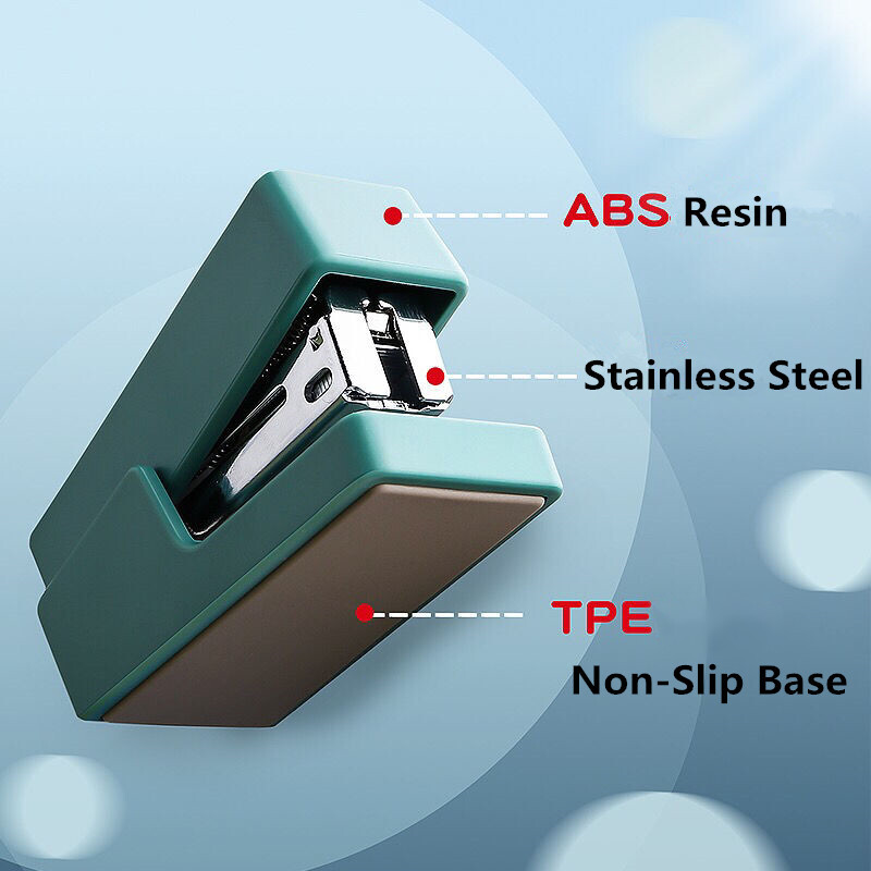 Deli Macaron Mini Set de capsatoare manuale portabile 24/6 capse Rechizite de birou pentru școală Instrument de legare a fișierelor de afaceri Papetarie pentru studenți