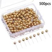 480/500 kom. Metalne igle s kuglastom glavom Ukrasne igle za guranje Palice Čelične šiljke Oglasna ploča Uredski školski pribor