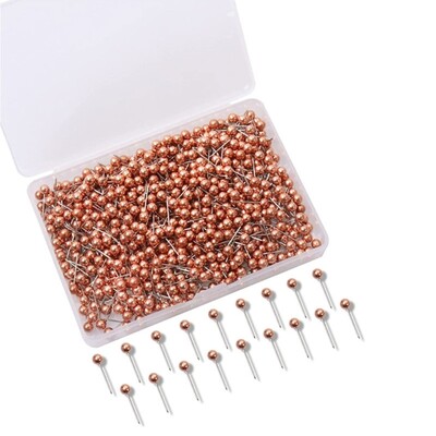 480/500 kom. Metalne igle s kuglastom glavom Ukrasne igle za guranje Palice Čelične šiljke Oglasna ploča Uredski školski pribor