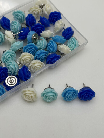 20 vnt. dervos stumdomi smeigtukai miela rožių gėlė, nauja lentos brėžinys, nuotraukos sieniniai smeigės Biuro žemėlapiai Mokyklinės klasės reikmenys