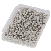 500 de bucăți știfturi cu cap rotund pentru panou de buletin 1/8-inch, plută albă, știfturi de plastic pentru hărți