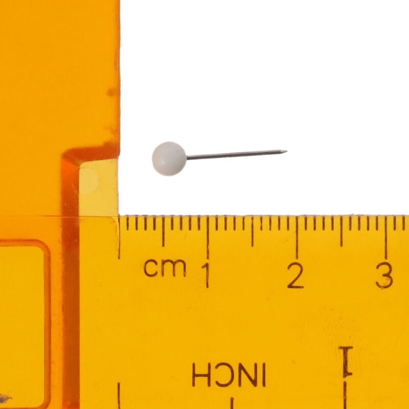 500 de bucăți știfturi cu cap rotund pentru panou de buletin 1/8-inch, plută albă, știfturi de plastic pentru hărți