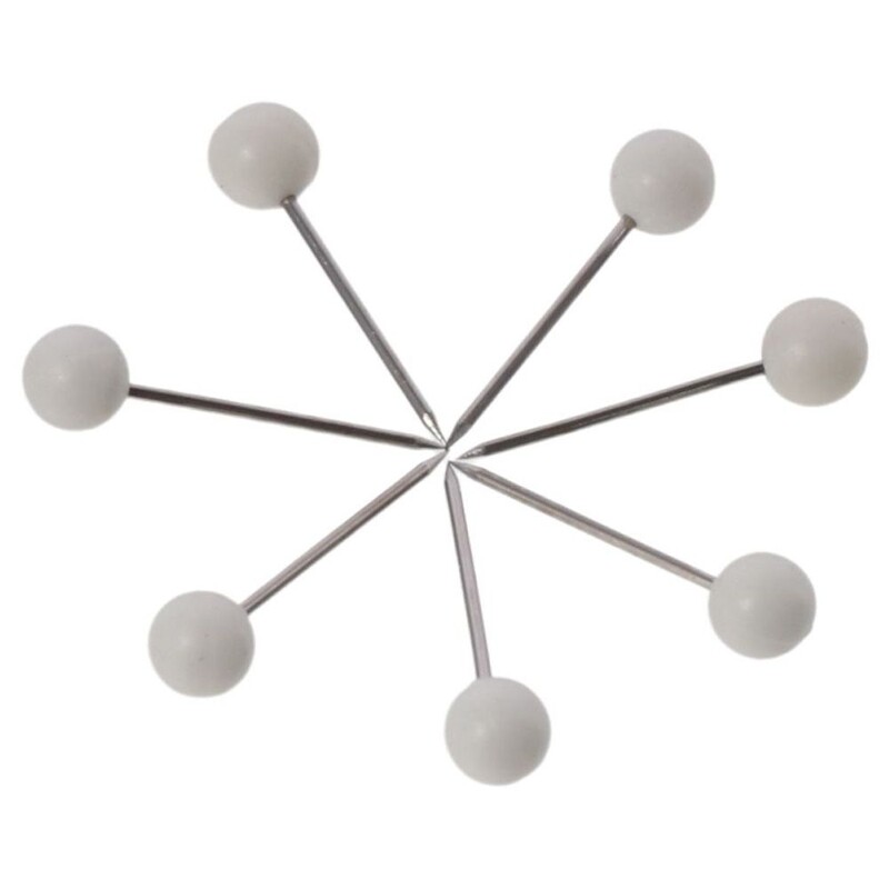 500 de bucăți știfturi cu cap rotund pentru panou de buletin 1/8-inch, plută albă, știfturi de plastic pentru hărți