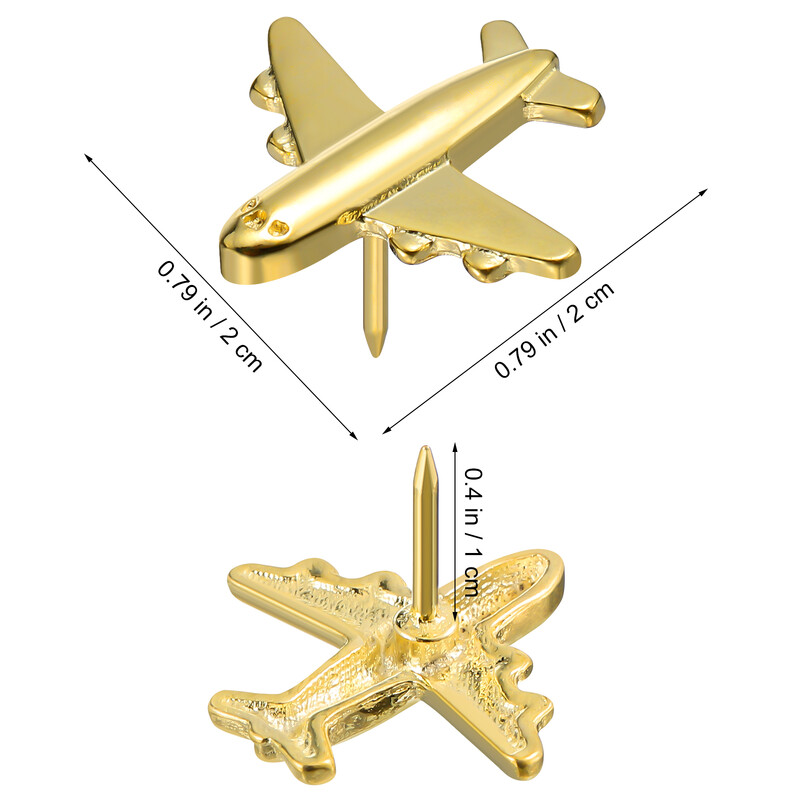 24 buc. știfturi cu unghii în H. ciocană Avion metal oțel ac drăguț știfturi robuste