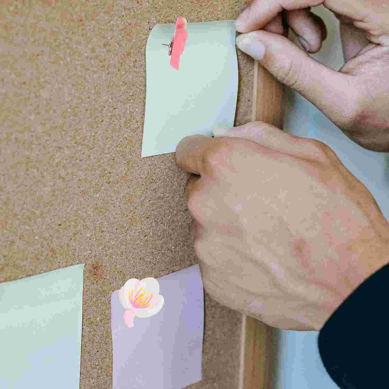 20 buc. Flori din rășină, flori de piersic, știfturi de birou, picturi de hartă, ace de metal, știfturi delicate, cu flori delicate