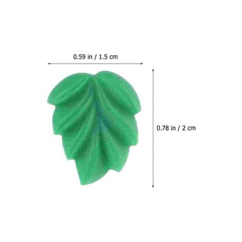 30Pcs Leaves Green Thumbtack Resin Cute Plant Press Pin Photo Wall Nail σχήματος I Μεταλλικό Φορητό ώθηση για διακόσμηση σανίδας από φελλό