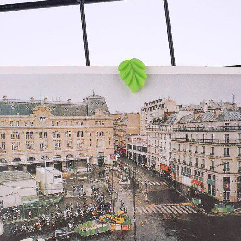 30 kom lišća zelene kopče od smole slatke biljke pritisnite pribadaču foto zidne nokte u obliku slova I uredski metalni prijenosni gurač za dekoraciju plutene ploče