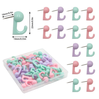 50 komada Kuka, pribadače, čavli, makaroni, u boji, studentska plutena ploča, pribadača, pisaći pribor, čavli, pribadače, vješalice, zidne igle, plutena ploča