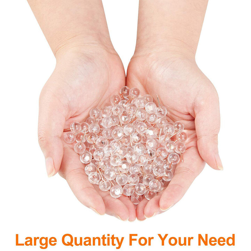 50 buc. Accesorii pentru birou Chiuse convenabile Mici cu decorare din aur roz Ace multifuncționale din plastic