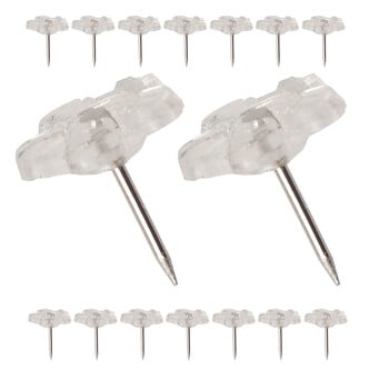 100 τεμ. Flower Push Pins Χάρτης πίνακα Thumb Tack Cute Thumbtack H-nail Clear Tacks Iron Pushpins