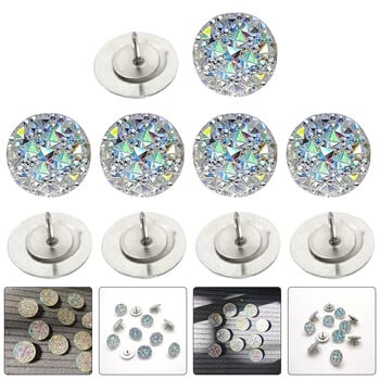 10 τεμ. Rhinestone Thumbtack Compact Pushpins Πολυλειτουργικές καρφίτσες Πίνακας φελλού Καθημερινή χρήση Delicate Small