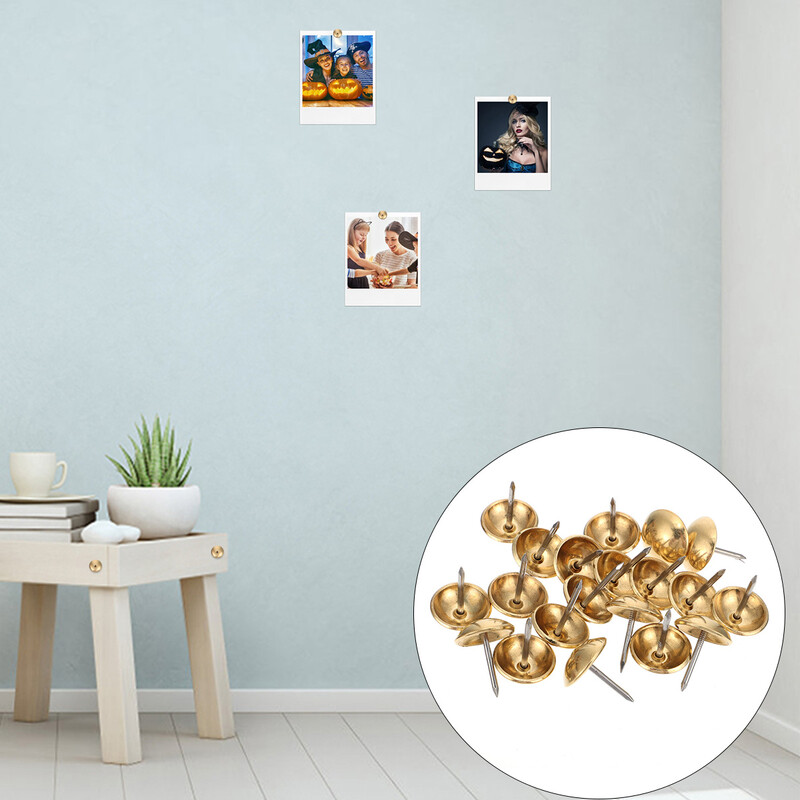 50 buc. cuie pentru tapițerie pentru mobilier, cu cap rotund, chinuri din cupru, kit de decorare interioară