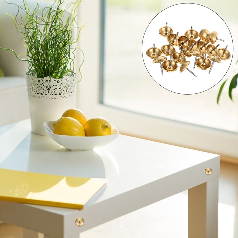 50 buc. cuie pentru tapițerie pentru mobilier, cu cap rotund, chinuri din cupru, kit de decorare interioară