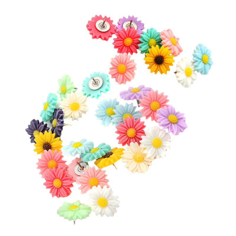 30 бр. Аксесоар за плакат с щифтове за табло за съобщения Декоративни метални многофункционални розови щифтове