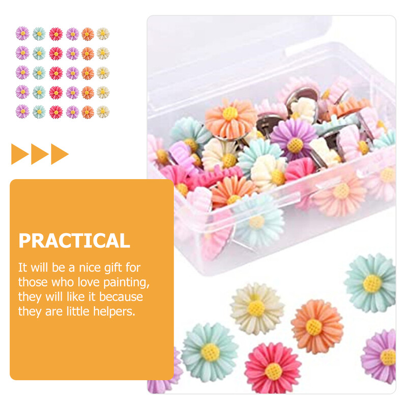 30 бр. Аксесоар за плакат с щифтове за табло за съобщения Декоративни метални многофункционални розови щифтове