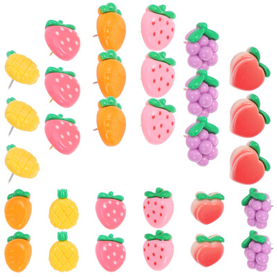 Ace de fructe Decorațiuni pentru panoul de buletin Chintă din rășină Ace drăguțe pentru tabla de plută