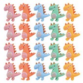 20 de bucăți dinozaur ace din rășină cu spate plat Charms Accesorii de birou pentru femei Ace de împingere Hartă Decorații de birou